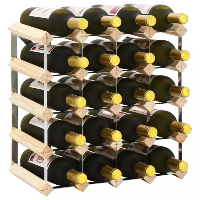 vidaXL Suport sticle de vin pentru 20 sticle, lemn masiv de pin 282469