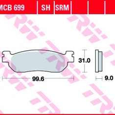 Set placute frana TRW MCB699 – MBK Skyliner 250cc – Yamaha X City – X Max 250cc – YZF R6 - R1 600-1000cc