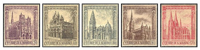 San Marino 1967 - Catedrale gotice, serie neuzata foto
