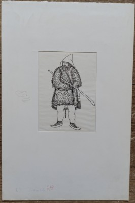 Ilustratie originala de Mihail Boitor pt volumul 1 &amp;quot;Mode si vesminte din trecut&amp;quot; foto