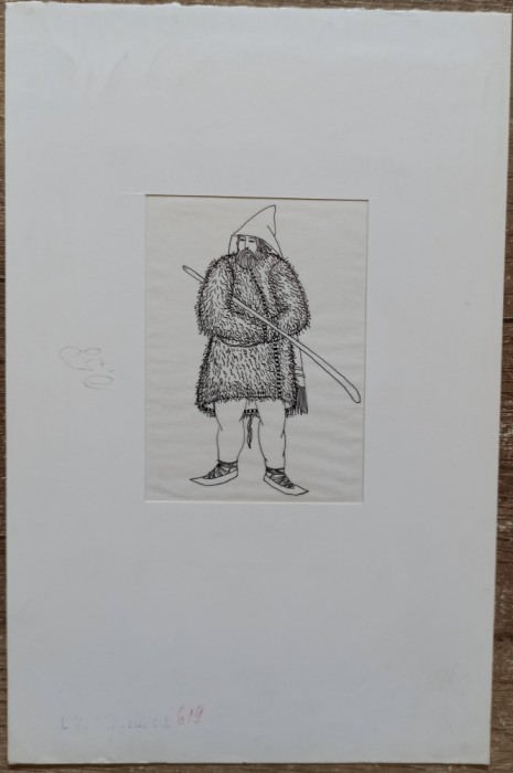 Ilustratie originala de Mihail Boitor pt volumul 1 &quot;Mode si vesminte din trecut&quot;
