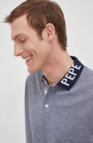 Cumpara ieftin Pepe Jeans polo de bumbac Fabrice D culoarea albastru marin, modelator