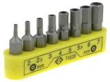 Capete Șurubelniță Imbus cu Protecție 30mm Blister Kit