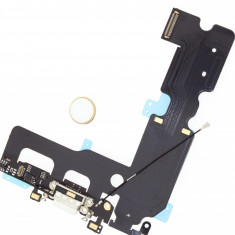 Banda pentru incarcare iPhone 7 Plus, New Solution Charging Dock Flex Cable with Home Button Return, Gold