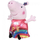 Jucarie din plus Peppa Pig cu rochie din satin - Just so Happy, 25 cm, Play By Play