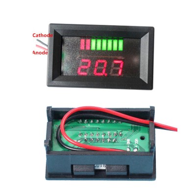 Voltmetru acumulator indicator putere baterie Litiu 48V foto