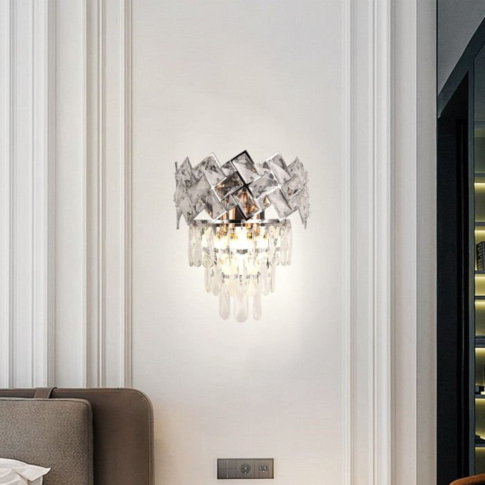 Aplica Cristal WINDSOR, 2x E14, Crom Lucios ModernLight Concept