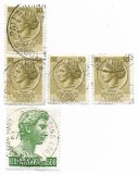 Italia - Marci diverse (5 buc.), 1957 - valori obliterate, Stampilat