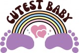 Cumpara ieftin Sticker Auto, Cutest Baby, 30 cm, 12236ST-1, Oem