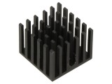 Radiator extrudat cu aripioare BGA/FPGA, negru, 23mm x 23mm