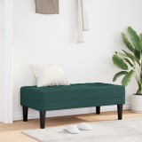 VidaXL Bancă, verde &icirc;nchis, 113x57x39 cm, textil
