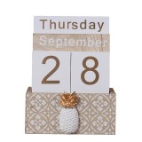 Calendar din Lemn, 11 x 6 x 14 cm, Ananas