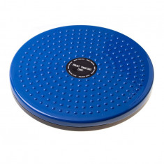 Disc rotativ fitness, cu masaj pentru picioare, modelare abdominala, slabire solduri si coapse, diameter 24.5 cm, blue/negru