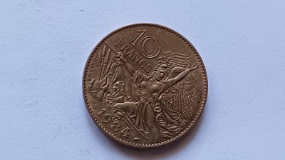 Franta -10 Francs 1984-Cea de-a 200-a aniversare - Nașterea lui Francois Rude foto