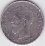 ROMANIA 5 LEI 1906, Argint