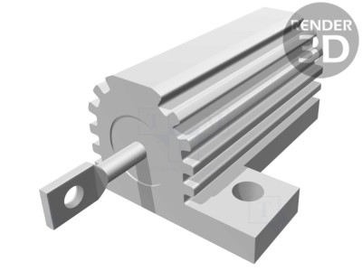 Rezistor bobinat cu radiator 68&amp;Omega; 25W foto