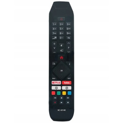 Telecomanda pentru Hitachi RC43140, x-remote, Netflix, YouTube, Negru foto