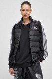 Adidas vesta de puf femei, culoarea negru, de tranzitie