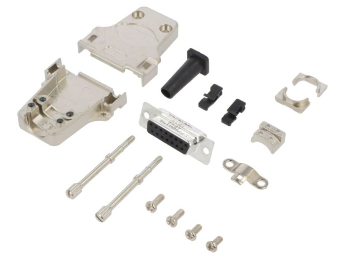 Conector D-Sub 15 pini mamă pe cablu