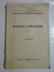 STUDII LITERARE - D. POPOVICI