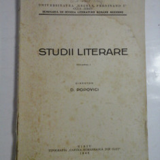 STUDII LITERARE - D. POPOVICI