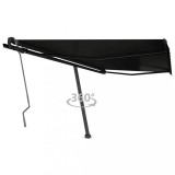 Cumpara ieftin Copertină autonomă retractabilă manual, antracit, 400x350 cm