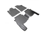 Covorase Auto Cauciuc Tip Tavita Hyundai Santa Fe 2 (2009-2012) Negre Protectie Tunel Spate ALM