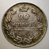 F.009 RUSIA ALEXANDER I 20 KOPEICI COPEICI KOPEKS 1810 ARGINT 4,7g RARA