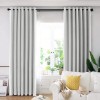 Set draperie din catifea blackout cu inele argintii, Madison, 150x245 cm, densitate 700 g/ml, Bright White, 2 buc