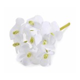 Cumpara ieftin Set 20 flori artificiale albe galbene 3.5x13.5 cm