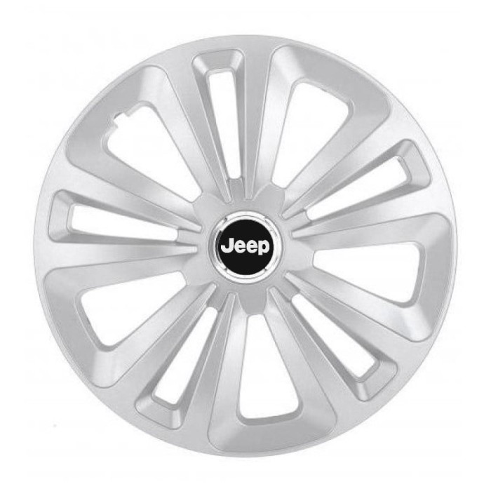Set 4 Capace Roti Autohelix MSA&reg;, potrivite jantelor de R15, pentru Jeep, model terra cromat
