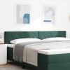 VidaXL Tăblie cap Pe perete Geometric Verde &icirc;nchis 200 cm Catifea