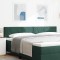 vidaXL Tăblie cap Pe perete Geometric Verde &icirc;nchis 200 cm Catifea