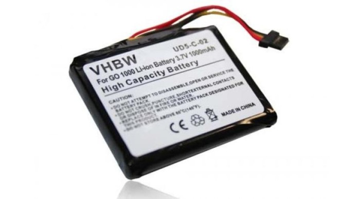 &Icirc;nlocuire baterie GPS VHBW pentru TomTom FKM1108005799 - 1000mAh, 3.7V