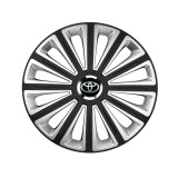 Set 4 capace roti R14 Compatibil Cu Toyota Trend Silver-Black