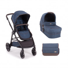 Carucior 2 in 1, KikkaBoo, Maui, Multifunctional, Cu scaun reversibil, 0-15 kg, Spatar reglabil, Landou intarit si salteluta moale, Cu geanta de mamic