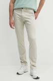 BOSS Orange pantaloni barbati, culoarea bej, drept, 50510933