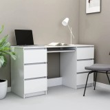 Birou de scris, alb, 140x50x77 cm, lemn prelucrat