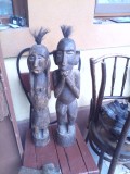 Lot 2 statui vechi din lemn Arta Africana