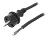 Cablu Electric 2x1.5mm&sup2; Negru 2m 16A PLASTROL CEE 7/17 Mufa