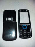 Carcasa Fata Completa Nokia 5200 Neagra + Geam + Taste, Componenta Originala