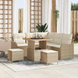 VidaXL Set de canapele pentru grădină 8 pcs Bej, crem 80 x 80 x 71 cm