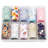 Cumpara ieftin Set Folii Transfer LUXORISE Flower Whisper, 10 buc, LUXORISE Nail Art