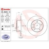 Set discuri frana Nissan: Interstar (X62b), NV400 (X62); Opel: Movano B (X62); Renault: Master 3 (Jv). , punte spate, 305x12, plin, BREMBO