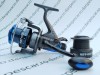 Mulineta Feeder Saimino KDT4000, 9 Rulmenti, Tambur Long Cast + Rezerva, Baitrunner, Diamant Alb