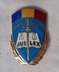 Justitie - Barou - Avocat din Romania insigna magistratura, superba &amp; RARA