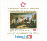 Romania, LP 905/1976, Bicentenarul Revolutiei Americane, colita dantelata, MNH, Nestampilat