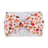 Bentita lata cu funda si imprimeu - Model 25 (Marime Disponibila: 6-12 luni