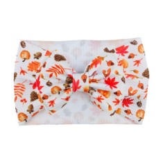 Bentita lata cu funda si imprimeu - Model 25 (Marime Disponibila: 6-12 luni