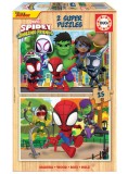 Educa 2x25 Spidey &amp; His Amazing Friends Wood Puzzles (80-19289)
